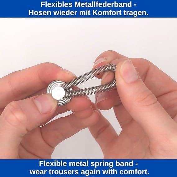 Set med 8 bältesförlängare, knappförlängare, elastisk knappförlängare