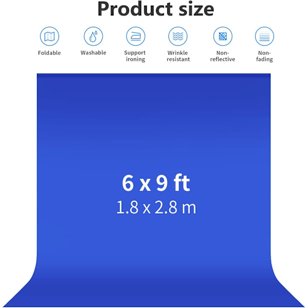 1,8x2,8m Fotostudie Baggrund  Gennemsigtig Muslin Sammenklappelig