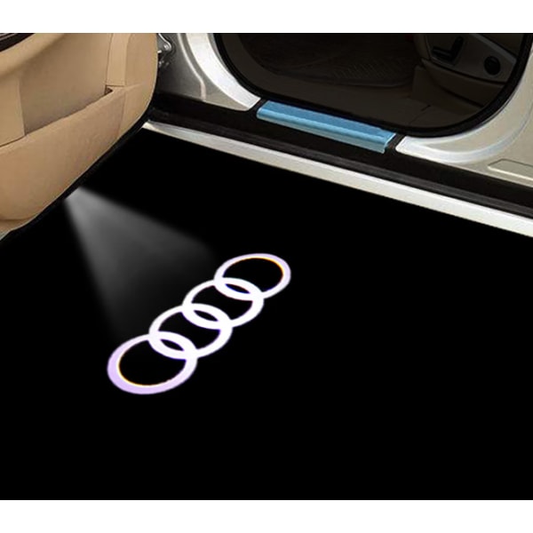 Pari sopivaa Audi Audin tervetuliaisvaloa (neljä ympyrää), A4LA