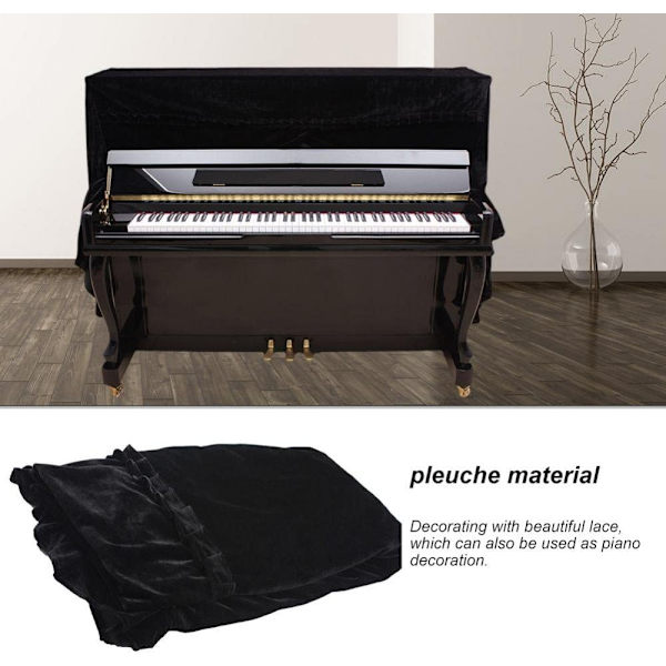 Grand Piano -peite samettipianopeite täysi pianopeite kangas laskos
