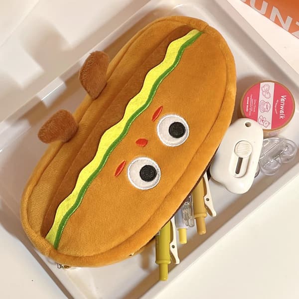 Sød Blyantsæske Pludselig Hamburger Blyantspose med Stor Kapacitet