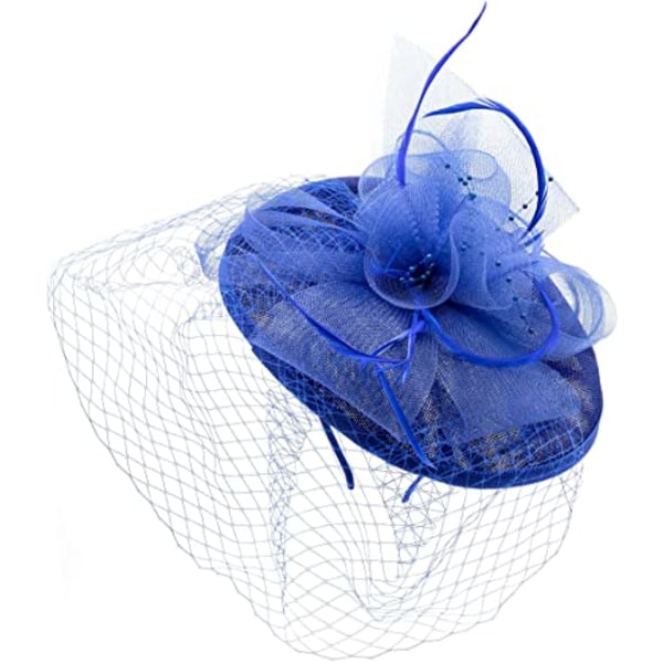 Farver & Skønhed Blå Farve Hår Fascinator - Dame Fest Hår