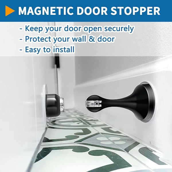 Magnetisk dørstopper, dørstopper i rustfritt stål, dørholder