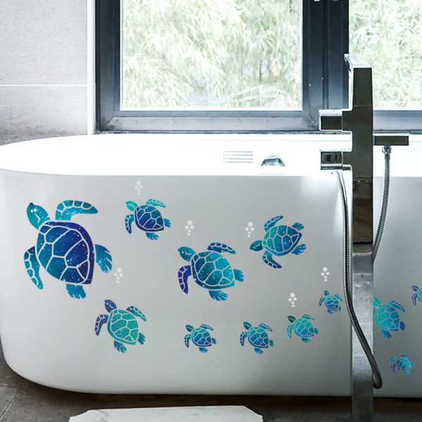 12 stk. Havskildpadde Vægklistermærker Skildpadde Vinyl Stickers Undervand