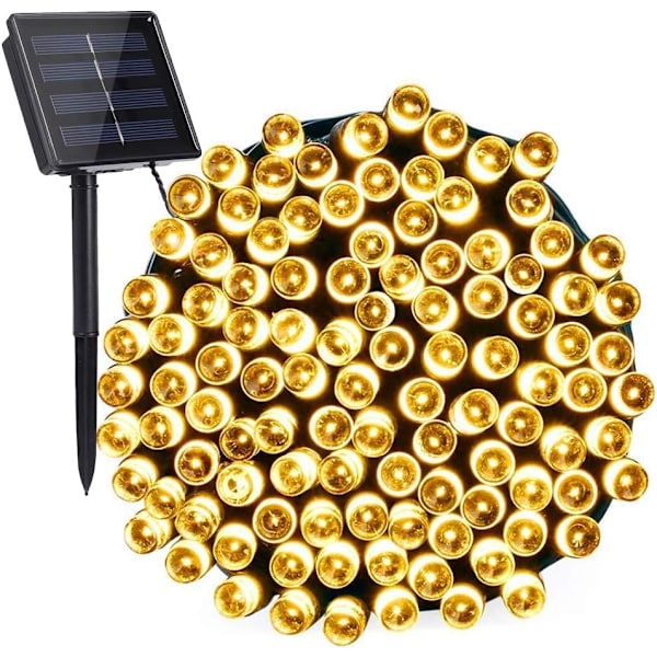Solcelled Halloween Lys, 72ft 200 LED 8 Tilstande Røde Halloween Lysstreng (varmhvid)