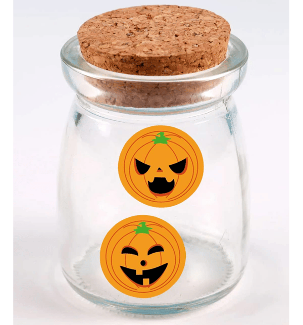2 ruller med 1000 Halloween-klistremerer Gresskar-klistremerer for lykt