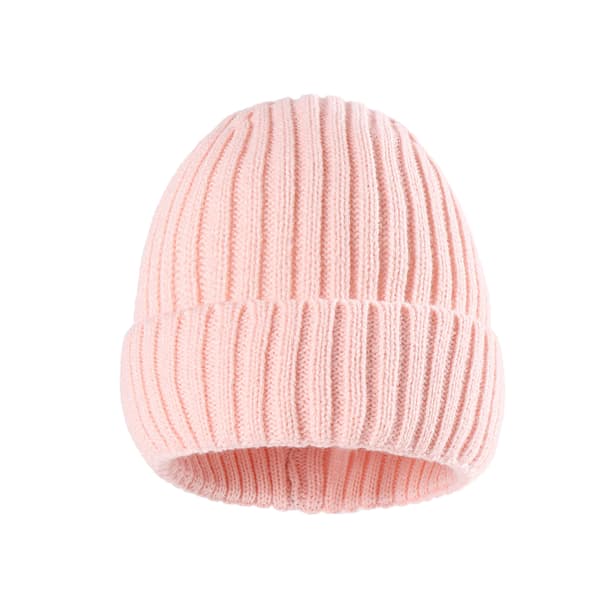 Pink Uldhat Strikhat Voksen Varm Hat