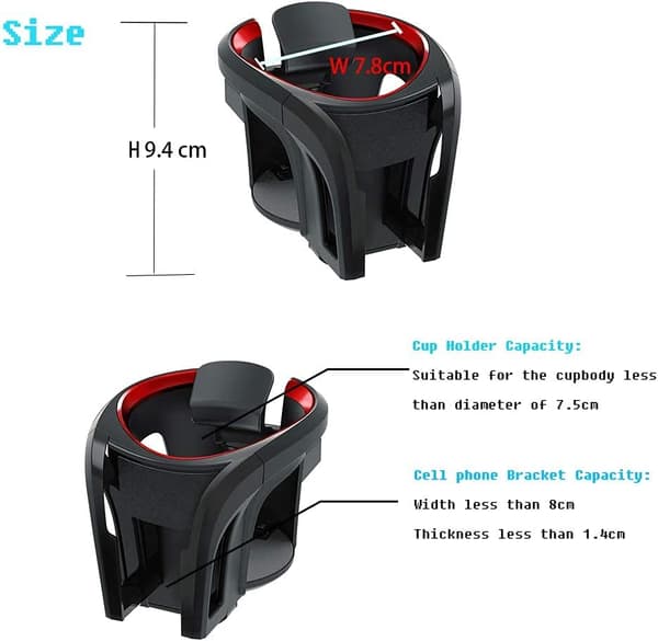 Bilkoppholder, 2 i 1 bilkoppholder for smarttelefon Sturdy Mate