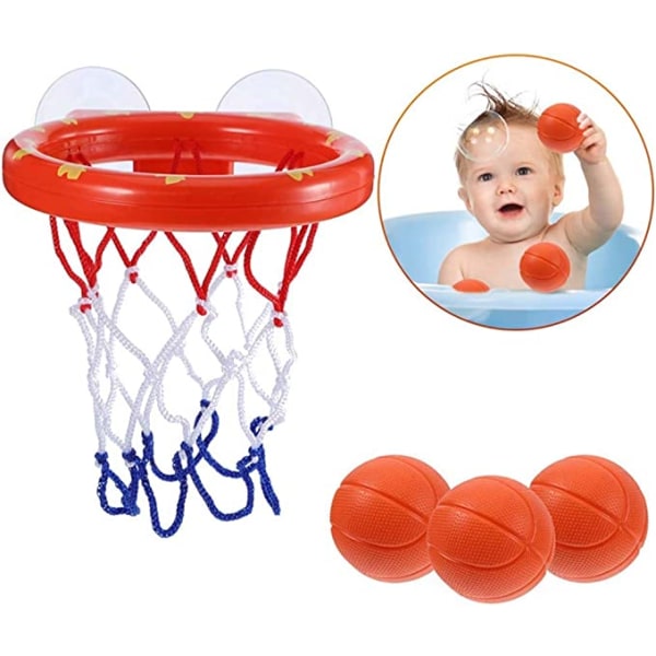 Bath Toy Fun Basketball Hoop & Balls Set for gutter og jenter - Kid