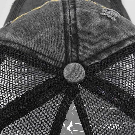 Hestehale Hat Vintage Vasket Distressed Mesh Dame Baseball Cap