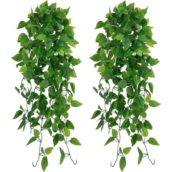 Kunstig vedbend-klatreplante，2 stykker kunstig hængeplante f
