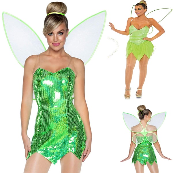 Jul Halloween kostym rollspel klänning stygg fe fa