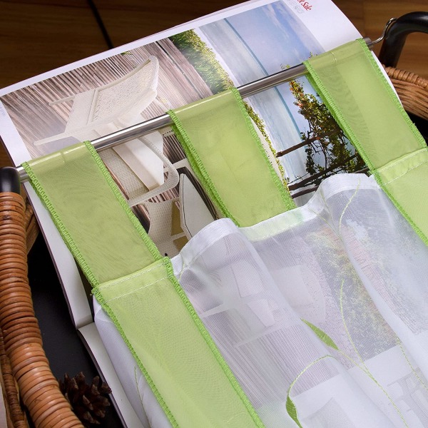 Grønn, 120cmx140cm Window Curtain Brodery Roman Shades Sheers