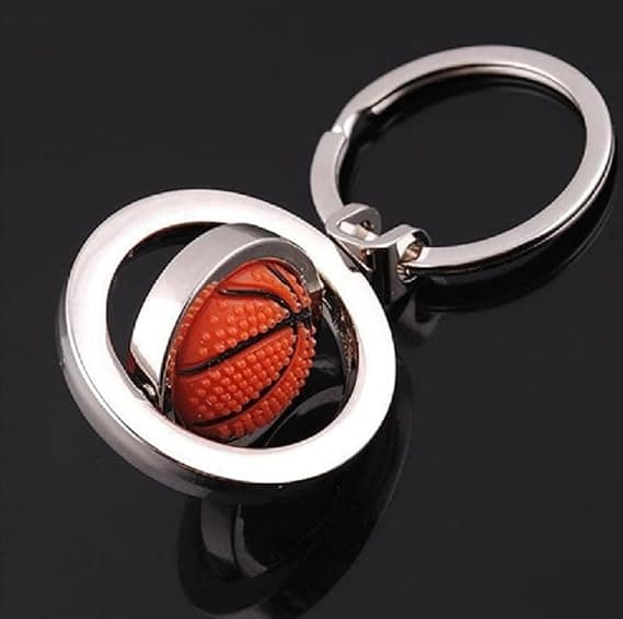 3D roterande basketnyckelring / basketplan