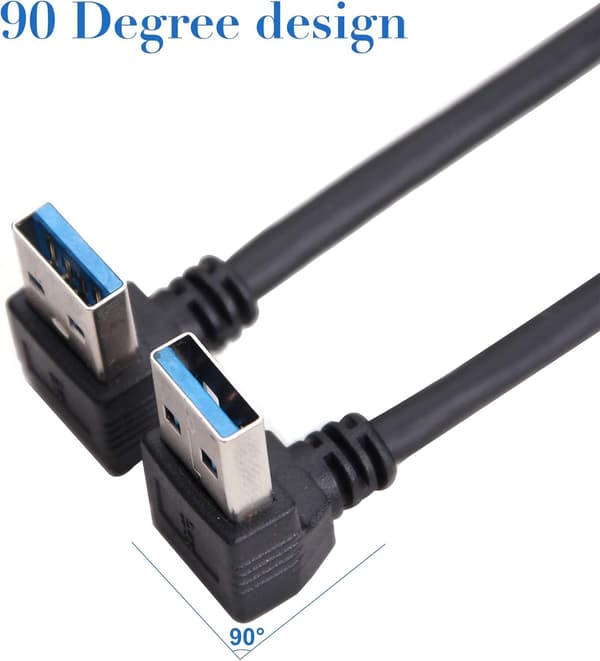 SuperSpeed ​​USB 3.0 hann til hunn forlengelsesdatakabel opp og