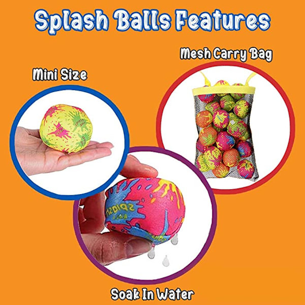 24 stk. Splash Water Balls Bombs med netpose | Soaking Games f