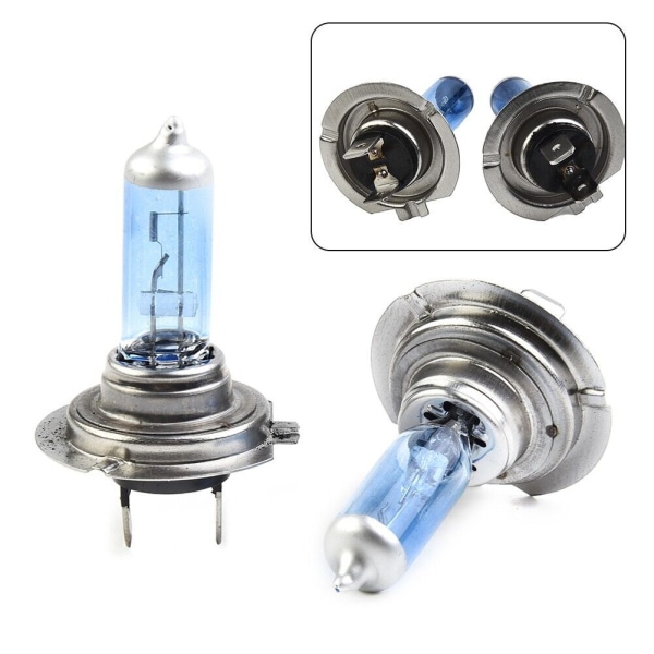 12V H7 100W Xenon Vit 6000k Halogen Bilstrålkastare Lampa Gl