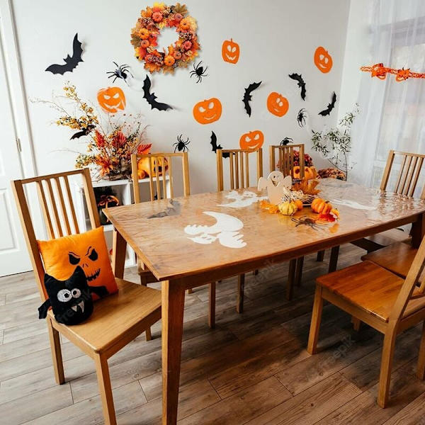 Lönnkran för ytterdörr, falsk pumpa lönnlöv blomma krans