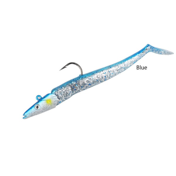 Croch Soft Fiske Lokker 10stk med Jigghode og T Hale 11cm for
