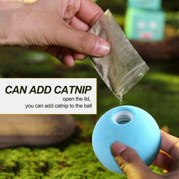 3 stykker fugleformet kattelegetøjsbold med katteurt, realistisk interaktion
