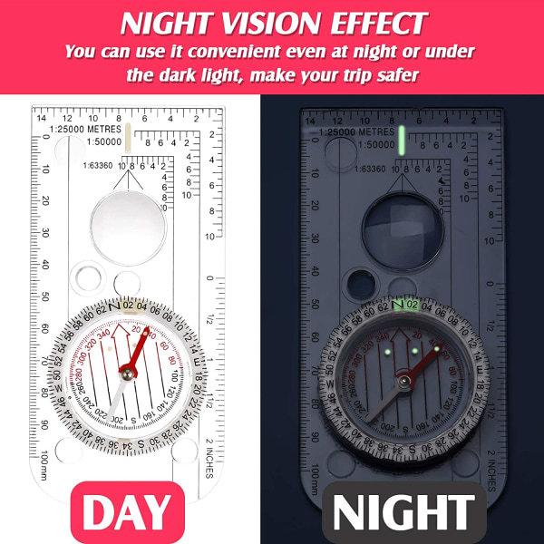 1 STK Navigationskompas Orienteringskompas Spejderkompasvandring