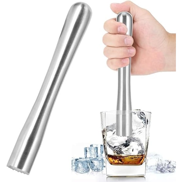 Rustfritt stål cocktail muddler, cocktail mixer sitron bar verktøy,