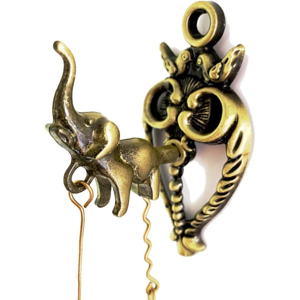 (elephant) Vintage Retro/Classic Metal Magnetic Wind Chime S:lle