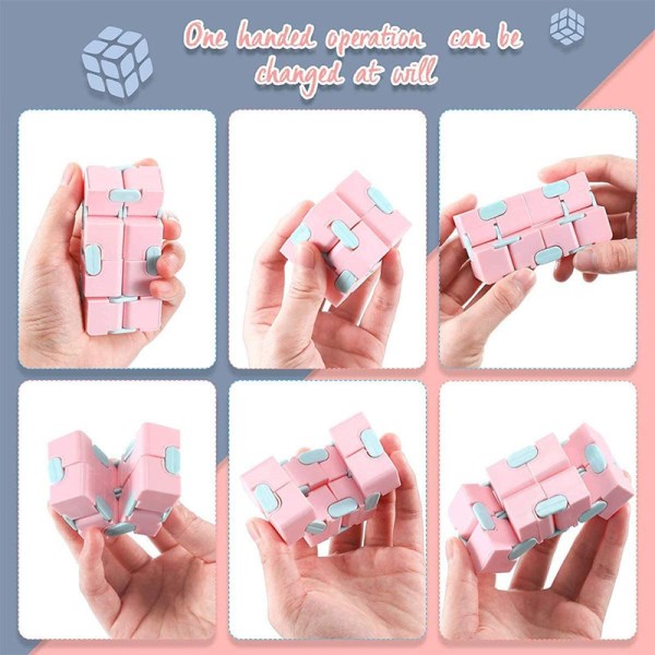 Infinity Cube Fidget Lelu Stressiä lievittävä fidgeting-peli (4 Pac