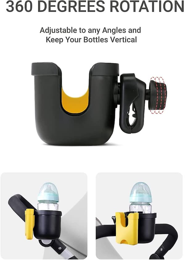 Universal koppholder, koppholder til barnevogn med telefonholder,