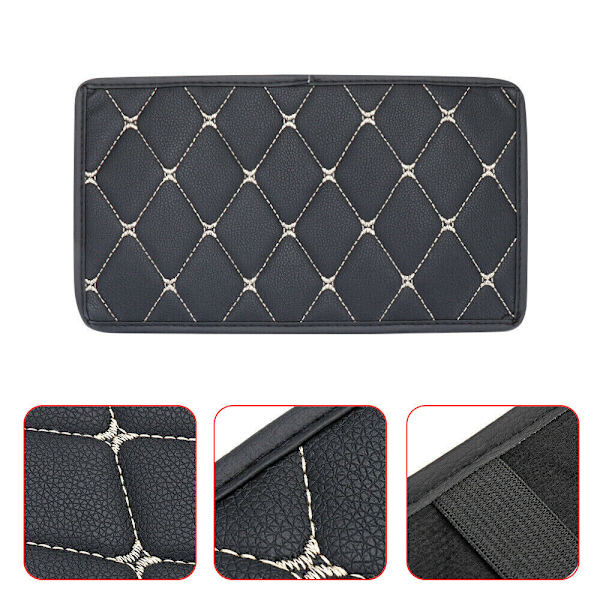 1× Bilarmrest Pad Cover Center Console Box PU Läderkudde