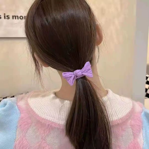 20 stk. Gradient Candy Color Sløjfe Håndklæde Ring Høj Elastisk Hår
