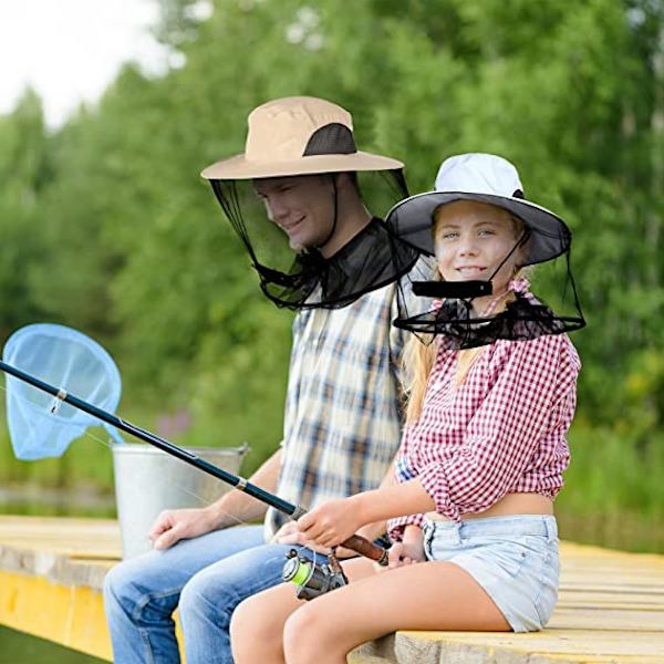 Hode Nettlue, Solhatt med Netting, Bieholderlue, Safari Fishi