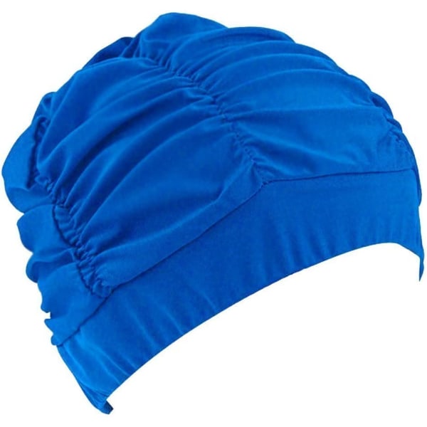 Women Girls Pleated Soft Cloth Fabric Beanie/Cap/Turban Swim Cap