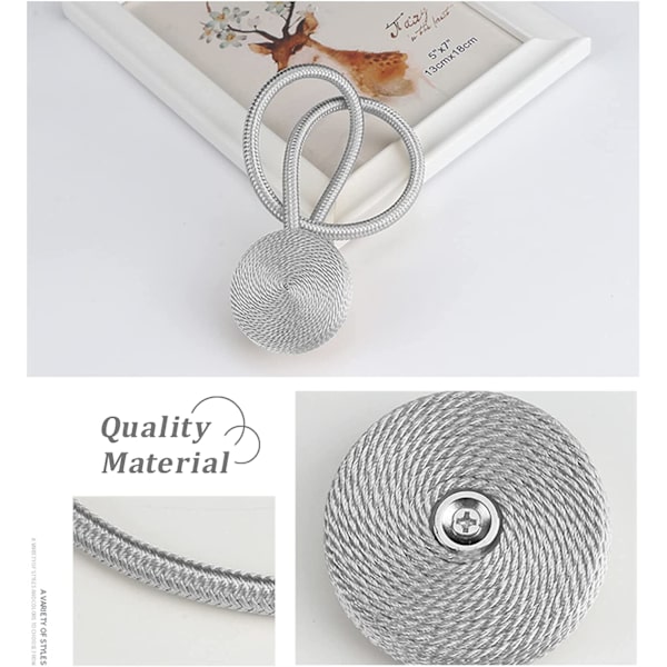 4 stycken magnetiska gardinbindningar magnetiska gardinbindningar