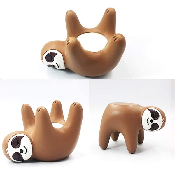 Söt Sloth Ringhållare, Rolig Sloth Art Dekoration Smycken h