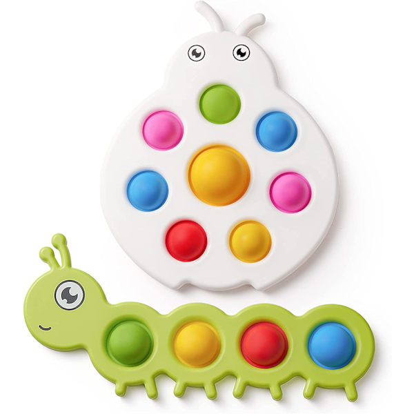 Enkel bubbla Fidget Popper sensoriska leksaker Present för 6+ månader Ba