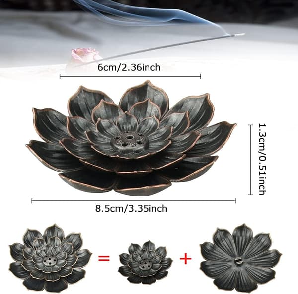 2 stk. Lotus røgelsesholder 8,8 cm net røgelsesholder