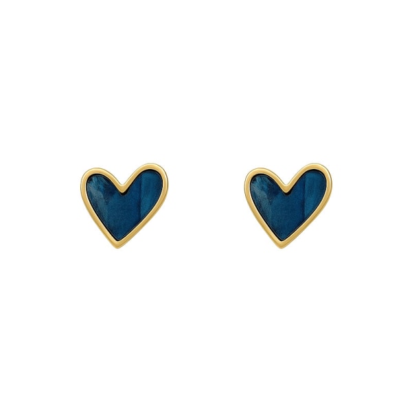 Blå kærlighed øreringe kvindelige 925 sølv nåle øreringe små og f.eks