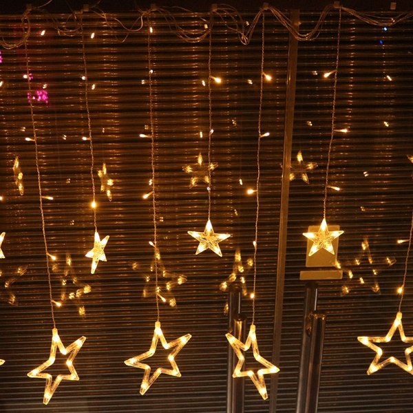 LED-tähti valonauha viisisakarainen tähti verho valo jää ba 941f | Fyndiq