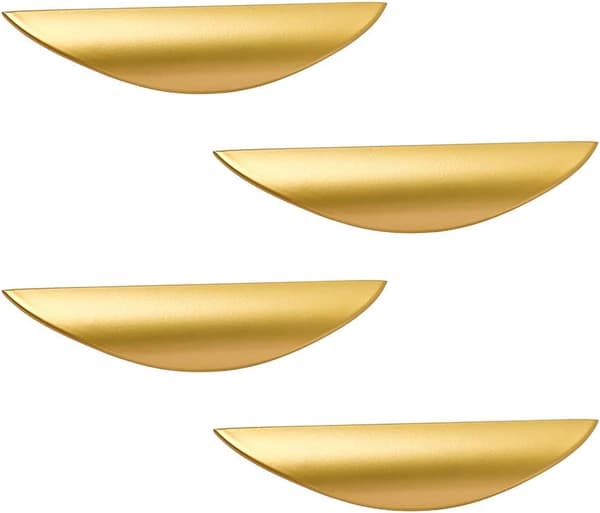 (Kulta, M-4 kpl) Primst Modern Light Brushed Cabinet Pulls, Fur