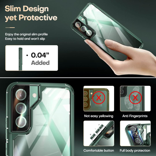 [5 in 1] Iskunkestävä Suunniteltu Samsung Galaxy S22 Plus case 5G