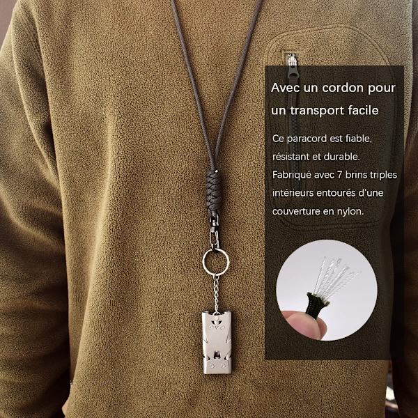 2 Nödvisselpipa 3 Rör Hög Decibel Metallvisselpipa med Lanyard