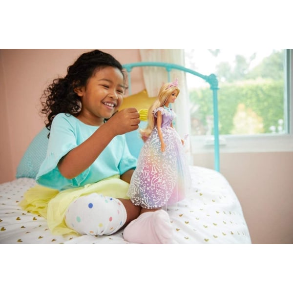 En (rosarød, højde 40 cm) dukke i stof til børn, Barbie Pri
