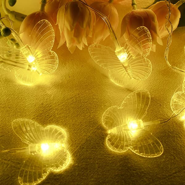 4m Butterfly Ice Strip Curtain Light Christmas Light String Net
