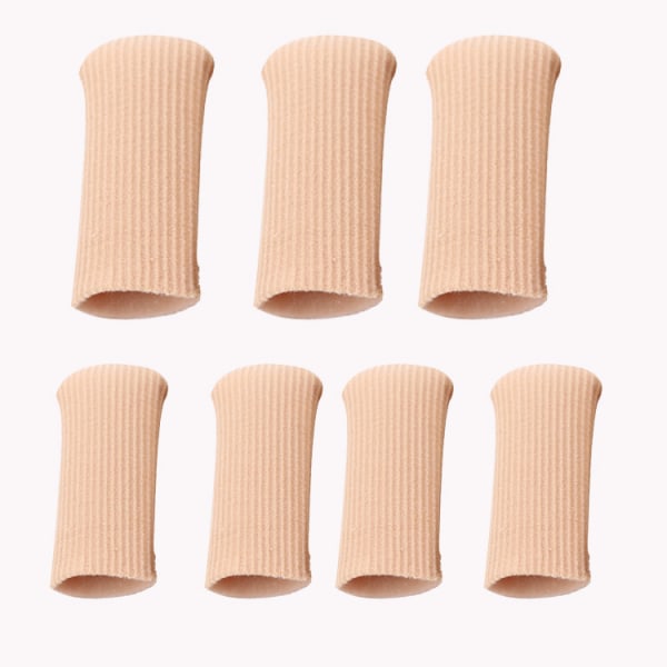 7 Pack Cloth Closed Toe Protectors med gelfôr for å forhindre th