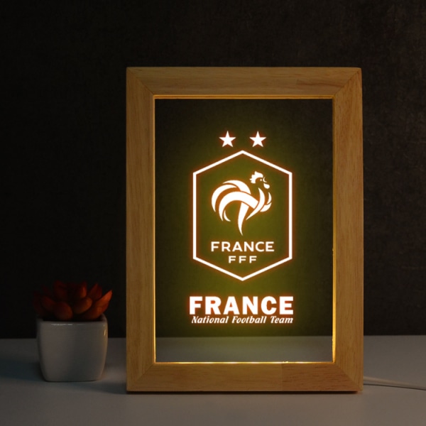 2022 Qatar World Cup Fotball Fotoramme Lys Ornamenter - Frankrike