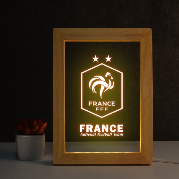 2022 Qatar World Cup Soccer Photo Frame Light Ornaments - France