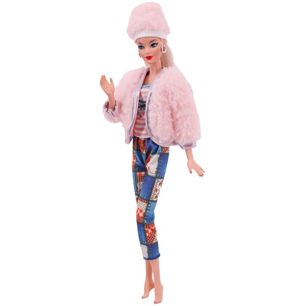 Dockkläder accessoarer plysch väst kappa+kjol set L357