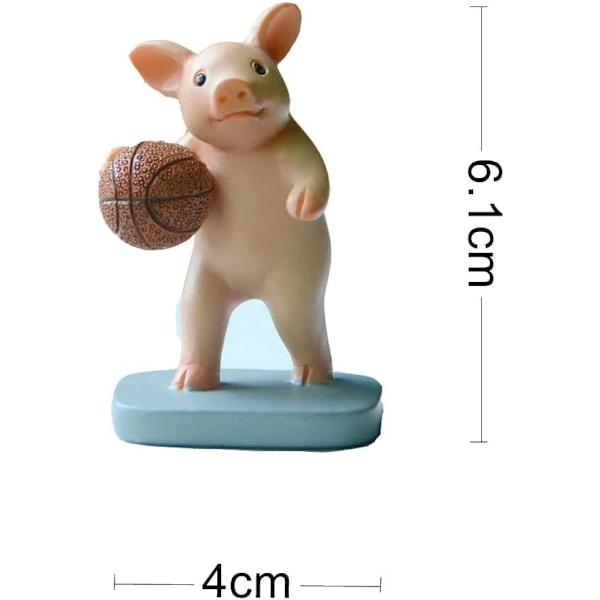 Miniatyr fe-hagegrisfigurer - Basketballgris Devoti