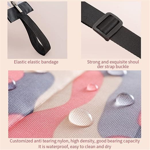 Bærbar sammenleggbar handlepose (rosa camo) stor kapasitet multif